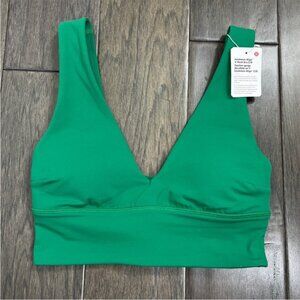 Lululemon NWT Align V-Neck Bra *Light Support, C/D Cup Raceway Green